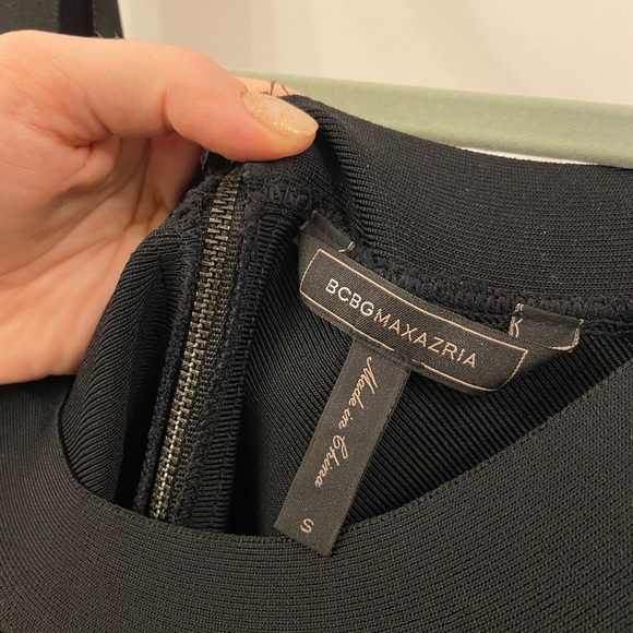 BCBG Black Bodycon Dress with Zipper Back - Picture 8 of 8